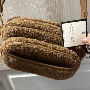 Laundry By Shelli Segal Brown Sherpa Crossbody NWT